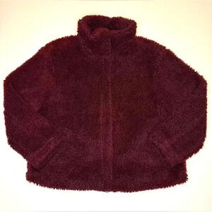 Pacsun Women’s Sherpa Teddy Zip- up Jacket Size- M/L